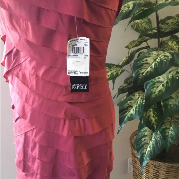 🤑ADRIANNA PAPELL RED DRESS/ SIZE 6/ NWT - Picture 4 of 5